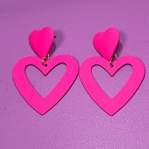 Pink Heart Earrings
